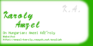 karoly amzel business card